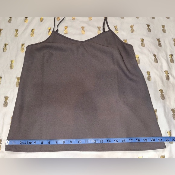 BANANA REPUBLIC Camisole With Satin Trim Size Medium Luxe Grey - Picture 5 of 13